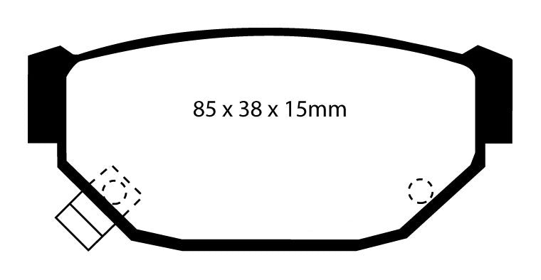 EBC Blackstuff Bremsbeläge Hinterachse DP674 ohne R90 für Subaru MV 45444 (52kw/ 71PS) Baujahr: 06/78-04/81