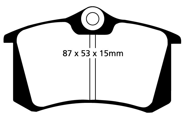 EBC Blackstuff Bremsbeläge Hinterachse DP680 mit R90 für Renault Megane 3 1.5 dCi (BZ0D) (81kw/ 110PS) Baujahr: 02/09 - mit HSN TSN: 3333 ATA