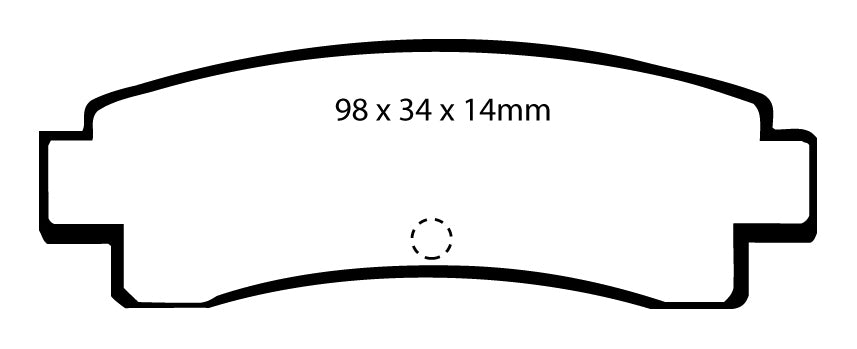 EBC Blackstuff Bremsbeläge Hinterachse DP682 ohne R90 für Nissan Sunny 3 1.6i (66kw/ 90PS) Baujahr: 10/90-05/95 mit HSN TSN: 7105 475