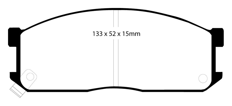 EBC Blackstuff Bremsbeläge Vorderachse DP683 ohne R90 für Kia K2500 2.5 D (69kw/ 94PS) Baujahr: 01/03- mit HSN TSN: 8253 504