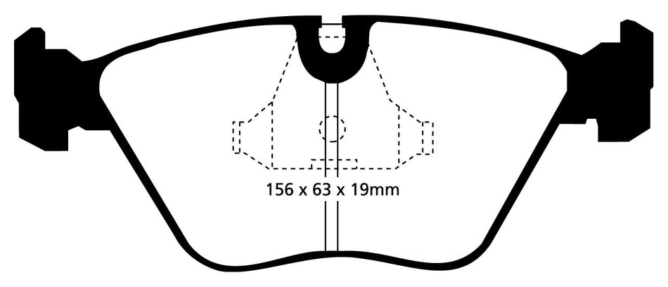 EBC Redstuff Bremsbeläge Vorderachse DP3689C mit R90 für BMW 3 M3 3.0 (210kw/ 286PS) Baujahr: 10/92-01/95 mit HSN TSN: 0575 308