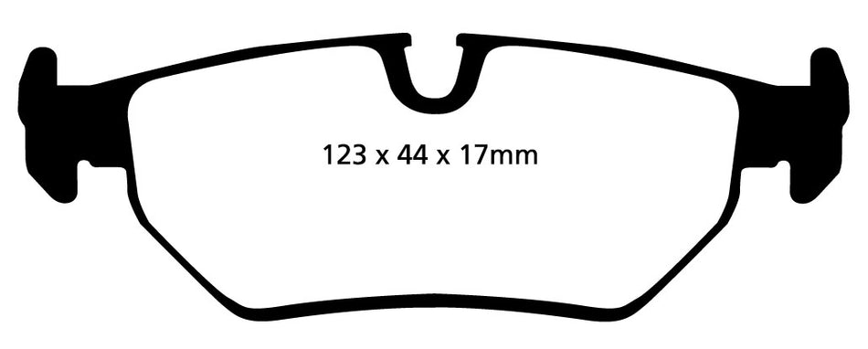 EBC Blackstuff Bremsbeläge Hinterachse DP690/2 mit R90 für Jaguar XJ 6 , 3.6 (136kw/ 185PS) Baujahr: 10/86-08/89 mit HSN TSN: 2051 321