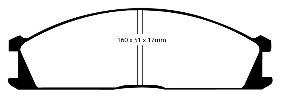 EBC Greenstuff 2000 Bremsbeläge Vorderachse DP2691 ohne R90 für Nissan Urvan 2.3 D (51kw/ 69PS) Baujahr: 01/88-05/97 mit HSN TSN: 7105 514