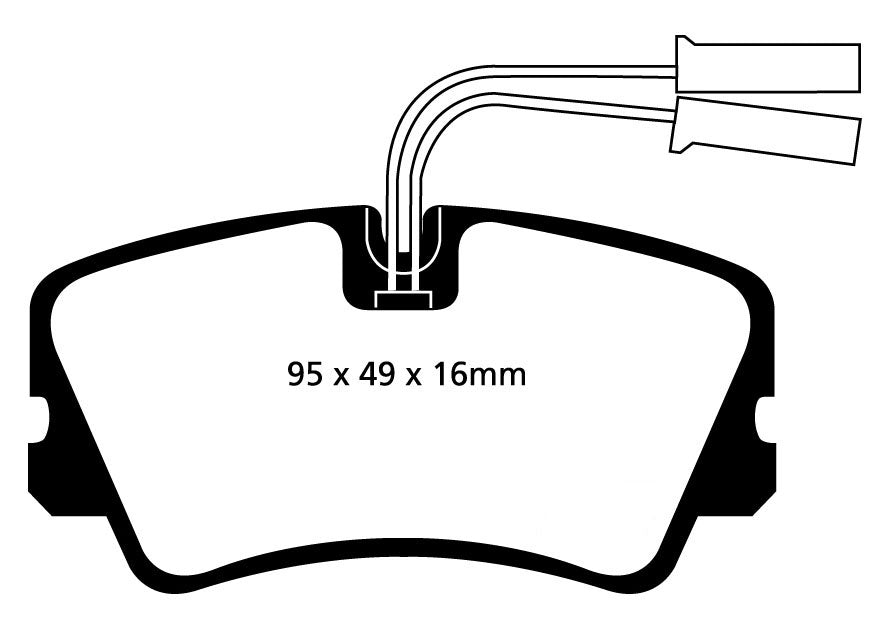 EBC Blackstuff Bremsbeläge Vorderachse DP717 mit R90 für EBC RP-Bremsbeläge  1.7i.e. (77kw/ 105PS) Baujahr: 09/88-12/89 mit HSN TSN: 4114 371