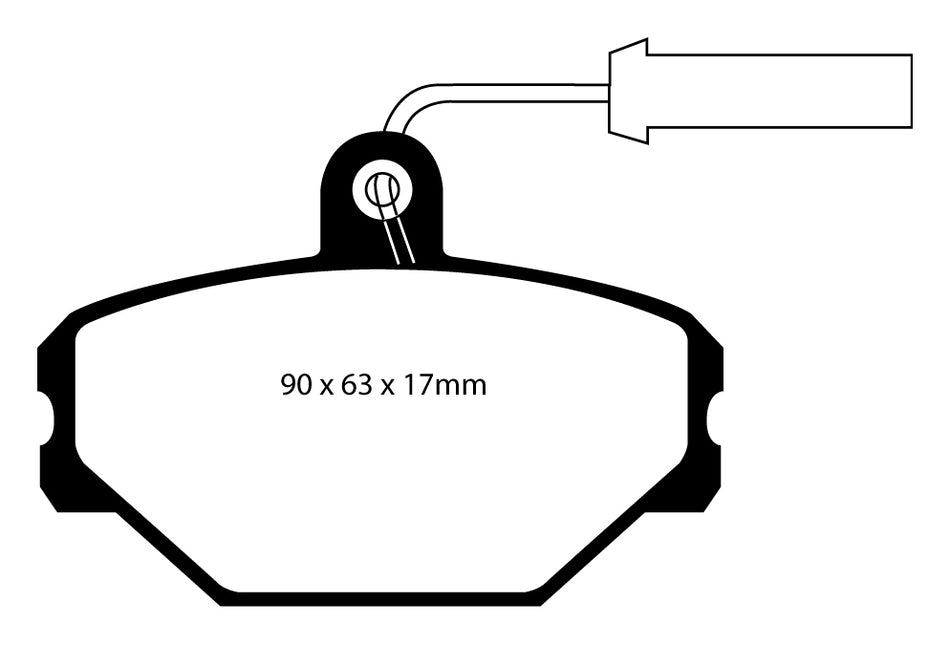 EBC Blackstuff Bremsbeläge Vorderachse DP718 mit R90 für Zastava Yugo 45352 (48kw/ 65PS) Baujahr: 08/91-06/95 mit HSN TSN: 8102 307