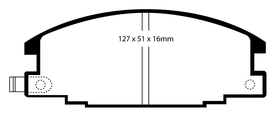 EBC Blackstuff Bremsbeläge Vorderachse DP746 ohne R90 für Isuzu Campo 2.0 4WD (58kw/ 79PS) Baujahr: 06/85-12/88