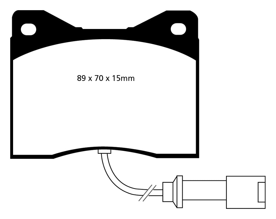 EBC Redstuff Bremsbeläge Vorderachse und Hinterachse DP3753/2C ohne R90 für Ferrari 365 GT4BB GT4BB Baujahr: 71-75