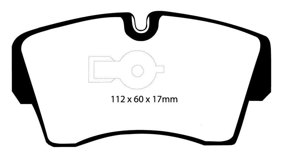 EBC Blackstuff Bremsbeläge Vorderachse DP754 ohne R90 für Opel Monza A 2.2 E (85kw/ 115PS) Baujahr: 11/84-08/86 mit HSN TSN: 0039 634