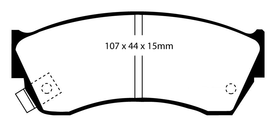 EBC Greenstuff 2000 Bremsbeläge Vorderachse DP2762 ohne R90 für Suzuki Alto 3 1.0 (43kw/ 58PS) Baujahr: 01/00- mit HSN TSN: 8352 304