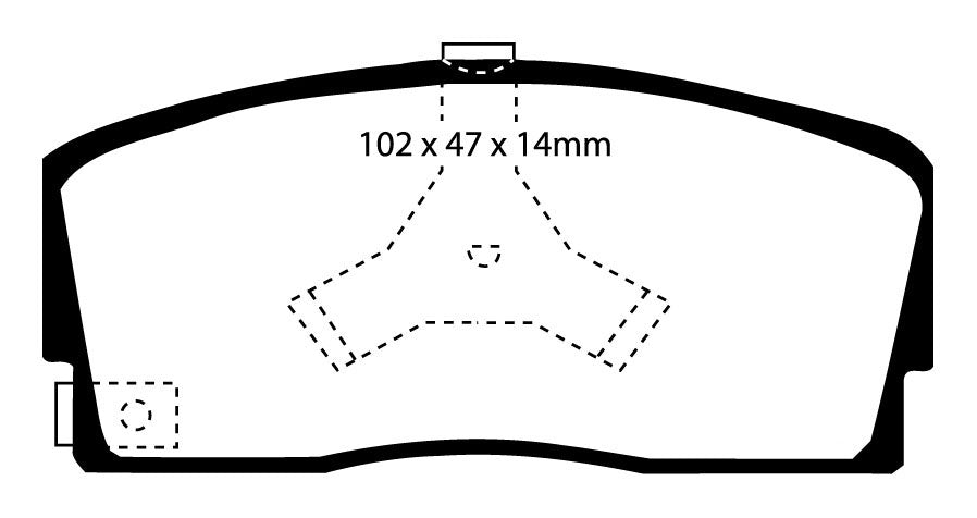 EBC Blackstuff Bremsbeläge Vorderachse DP765 ohne R90 für Daihatsu Charade 3 1.3i 4WD (66kw/ 90PS) Baujahr: 06/88-01/93 mit HSN TSN: 7111 332