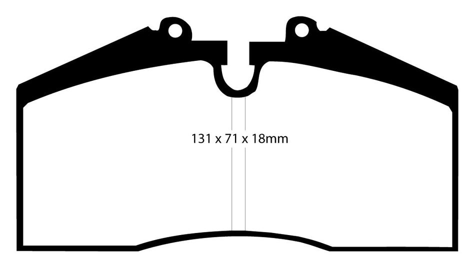 EBC RPX Bremsbeläge Vorderachse und Hinterachse DP8767RPX  für Porsche 911 3.8 Carrera RS 4 (221kw/ 300PS) Baujahr: 08/95-09/97 mit HSN TSN: 0583 447