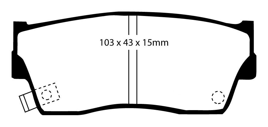 EBC Blackstuff Bremsbeläge Vorderachse DP774 ohne R90 für Suzuki Vitara 45444 (59kw/ 80PS) Baujahr: 15- mit HSN TSN: 7612 303