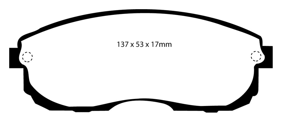 EBC Redstuff Bremsbeläge Vorderachse DP3775C ohne R90 für Nissan Sentra 2.5 (SE-R) Baujahr: 45445