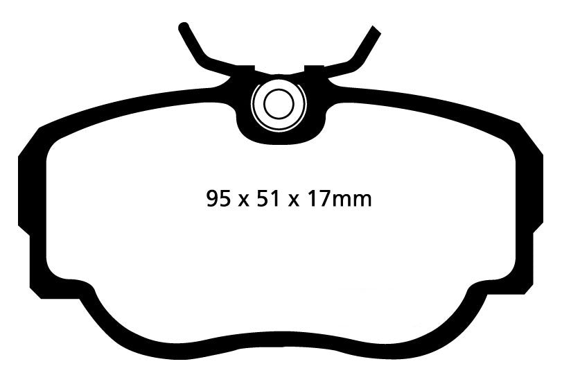 EBC Bluestuff NDX Bremsbeläge Vorderachse DP5779NDX mit R90 für Saab 9000 2.0 -16 (94kw/ 128PS) Baujahr: 12/85-08/88 mit HSN TSN: 9107 331