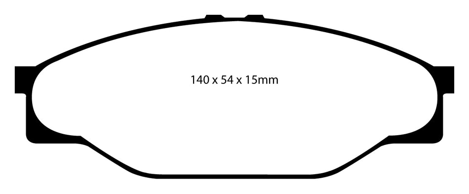 EBC Blackstuff Bremsbeläge Vorderachse DP787 ohne R90 für Toyota Hiace 3 2.0 (74kw/ 101PS) Baujahr: 02/90-08/95 mit HSN TSN: 7104 516