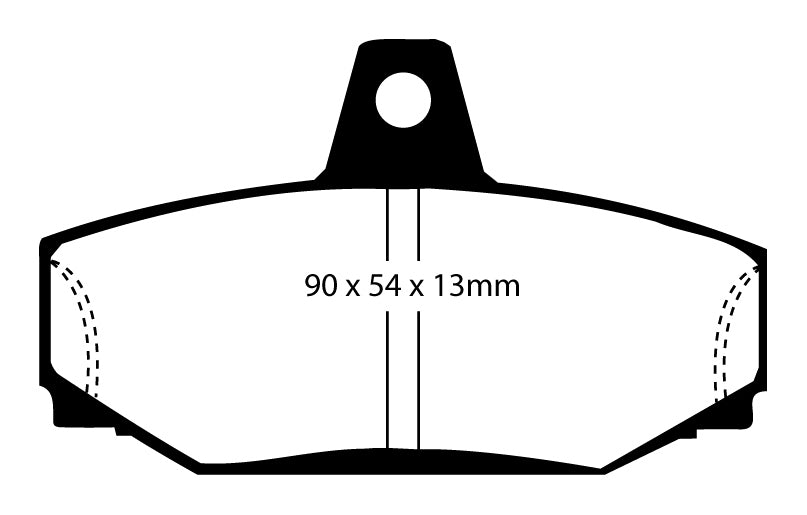 EBC Redstuff Bremsbeläge Hinterachse DP3793C mit R90 für Volvo S70 2.5 TDi AWD (103kw/ 140PS) Baujahr: 10/99-09/00