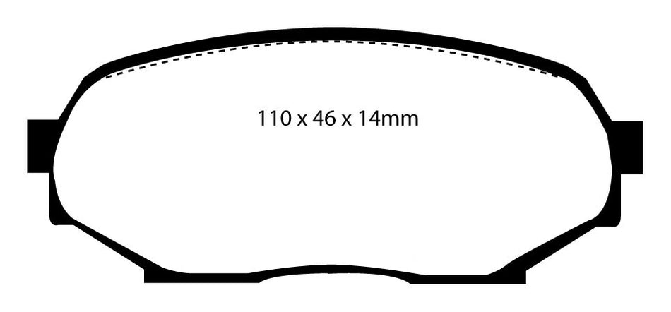 EBC Redstuff Bremsbeläge Vorderachse DP3802C ohne R90 für Isuzu Stylus (USA) 45505 Baujahr: 91-93