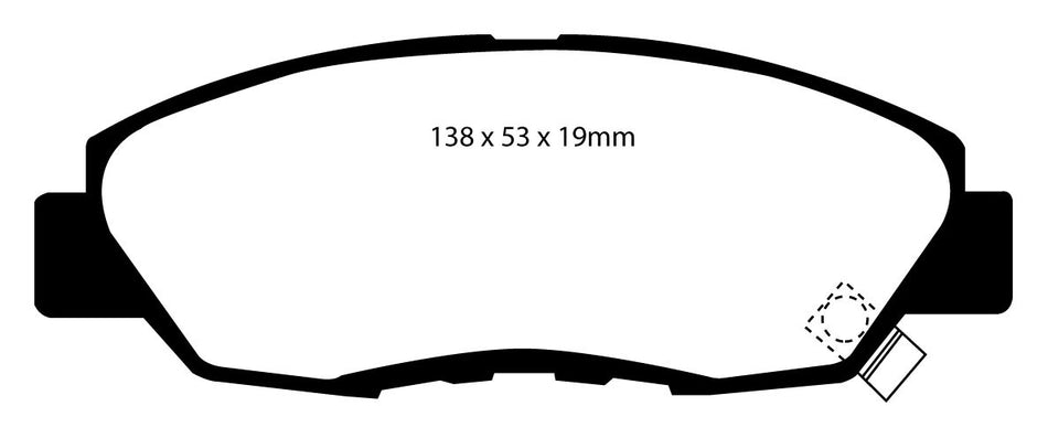 EBC Redstuff Bremsbeläge Vorderachse DP3812/2C ohne R90 für Acura CL 45324 Baujahr: 97