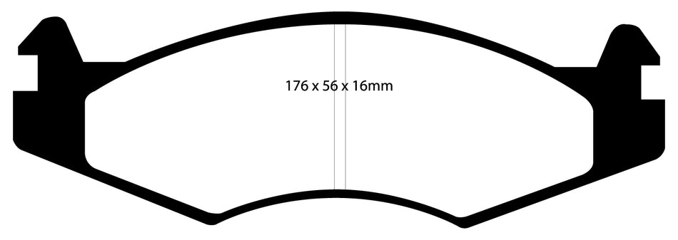 EBC Blackstuff Bremsbeläge Vorderachse DP813 mit R90 für Jeep Wrangler 1 45414 (89kw/ 121PS) Baujahr: 12/91-08/96