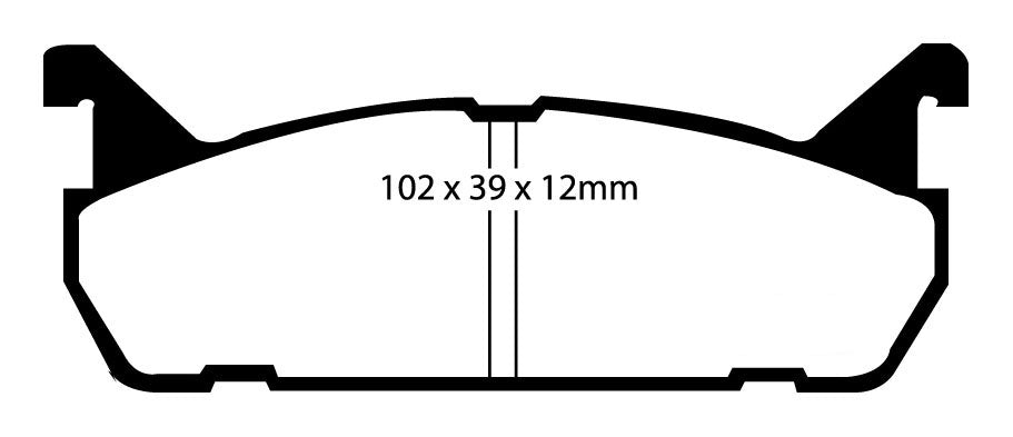 EBC Blackstuff Bremsbeläge Hinterachse DP828 ohne R90 für Mazda MX-5 45444 (85kw/ 115PS) Baujahr: 05/90-01/94 mit HSN TSN: 7118 417