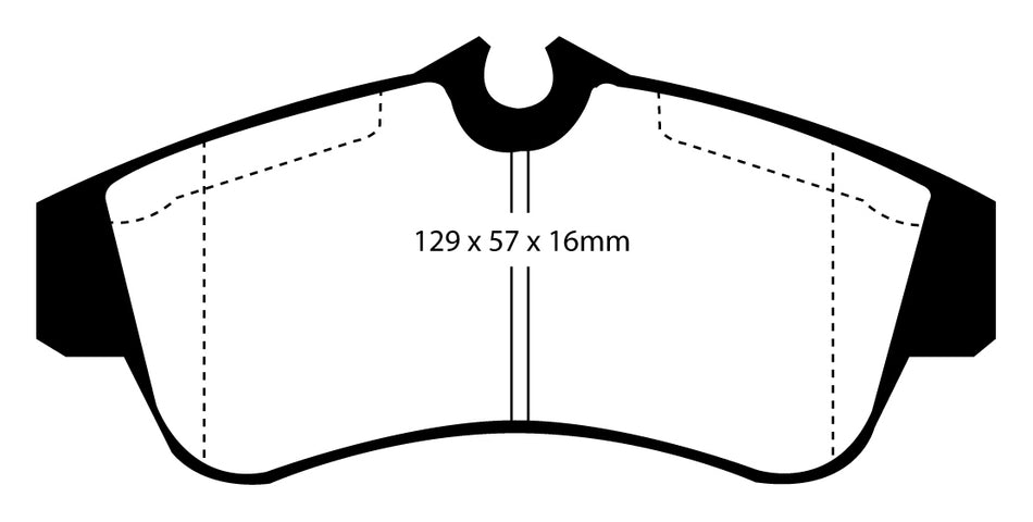 EBC Blackstuff Bremsbeläge Vorderachse DP833 ohne R90 für Nissan Primera 2 1.6 16V (73kw/ 99PS) Baujahr: 09/96-07/02 mit HSN TSN: 9648 324