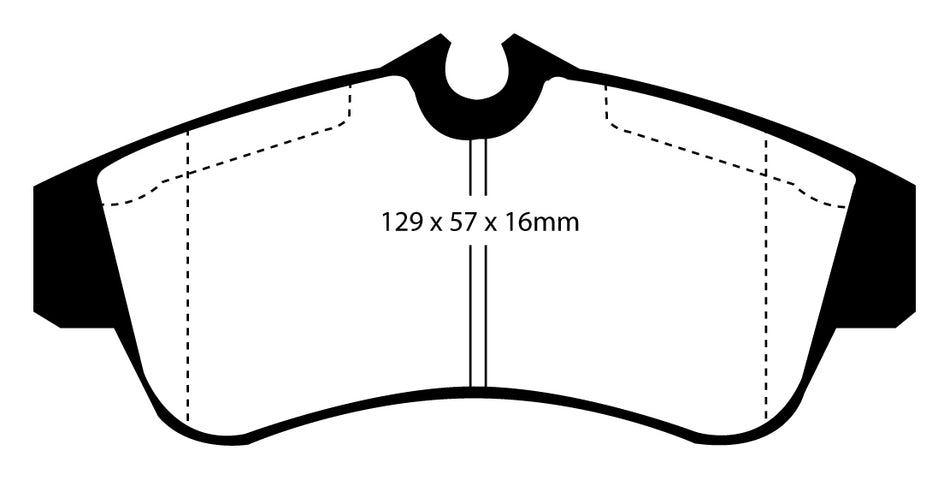 EBC Blackstuff Bremsbeläge Vorderachse DP833 ohne R90 für Nissan Almera 2 45413 (66kw/ 90PS) Baujahr: 03/00- mit HSN TSN: 9648 353