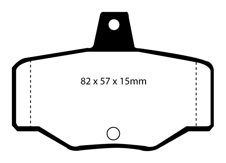 EBC Yellowstuff Bremsbeläge Hinterachse DP4834R ohne R90 für Nissan Almera 2 45413 (72kw/ 98PS) Baujahr: 10/02- mit HSN TSN: 9648 395