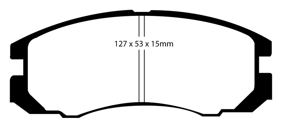 EBC Blackstuff Bremsbeläge Vorderachse DP847 ohne R90 für Toyota Camry 2 2.0 Gli 16V (89kw/ 121PS) Baujahr: 11/86-05/91 mit HSN TSN: 7104 466