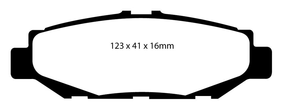 EBC Redstuff Bremsbeläge Hinterachse DP3848C mit R90 für Lexus LS (1) 400 , 4.0 (180kw/ 245PS) Baujahr: 12/89-12/94 mit HSN TSN: 7104 229