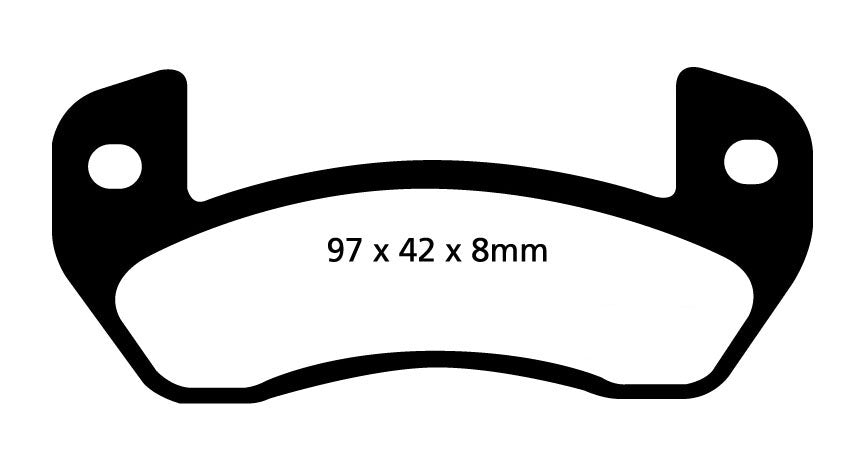 EBC Blackstuff Bremsbeläge Hinterachse DP849 ohne R90 für Aixam CROSSLINE 0.5 (15kw/ 20PS) Baujahr: 02/07-