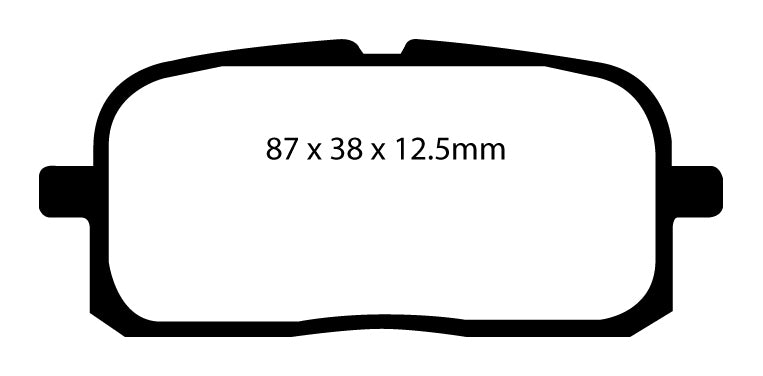 EBC Blackstuff Bremsbeläge Hinterachse DP852 ohne R90 für Toyota Paseo 1.5 16V (66kw/ 90PS) Baujahr: 10/96-03/99 mit HSN TSN: 5013 357