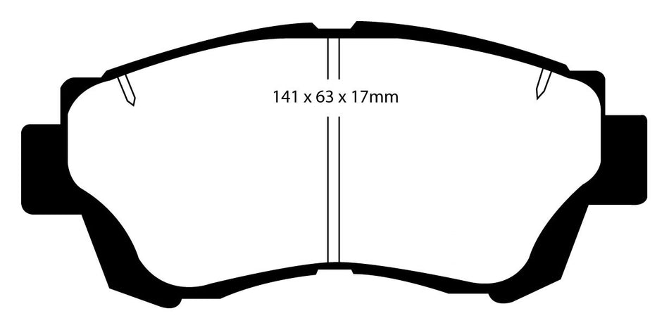 EBC Yellowstuff Bremsbeläge Vorderachse DP4874R ohne R90 für Lexus ES 300 , 3.0 (138kw/ 188PS) Baujahr: 09/91-12/97