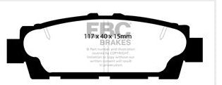 EBC Blackstuff Bremsbeläge Hinterachse DP875 ohne R90 für Lexus LS (1) 400 , 4.0 (180kw/ 245PS) Baujahr: 12/89-12/94 mit HSN TSN: 7104 229