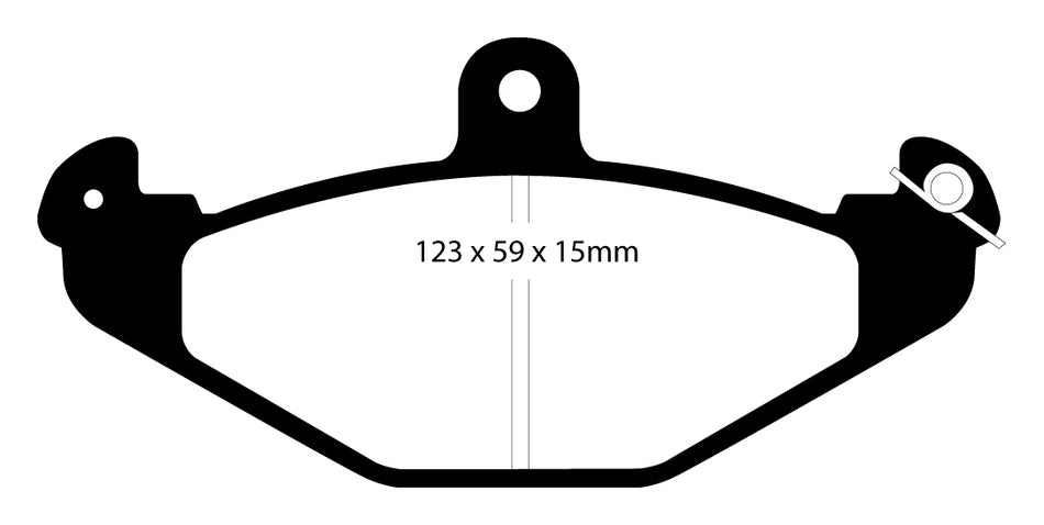 EBC Blackstuff Bremsbeläge Hinterachse DP885 mit R90 für Renault 21 2.1 D (48kw/ 65PS) Baujahr: 10/86-09/90 mit HSN TSN: 3004 488