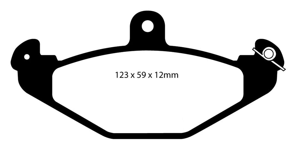 EBC Yellowstuff Bremsbeläge Hinterachse DP4885/2R mit R90 für Lotus Elise 1 45505 (118kw/ 160PS) Baujahr: 11/98-01/01