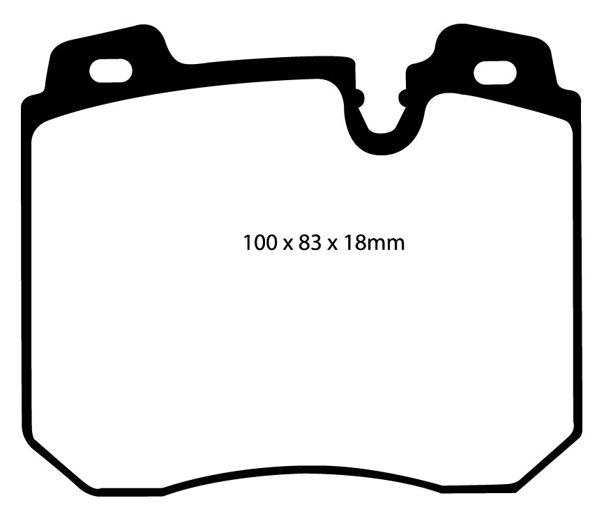 EBC Yellowstuff Bremsbeläge Vorderachse DP4886R ohne R90 für BMW 5 3.8 M5 (250kw/ 340PS) Baujahr: 03/92-09/95 mit HSN TSN: 7909 302