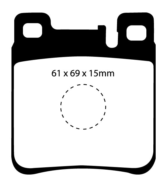 EBC Redstuff Bremsbeläge Hinterachse DP3887C mit R90 für Mercedes-Benz E-Klasse E 430 T 4-matic (210.283) (205kw/ 279PS) Baujahr: 05/99-03/03 mit HSN TSN: 0710 444