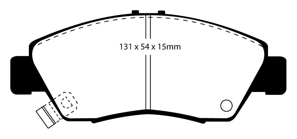 EBC Blackstuff Bremsbeläge Vorderachse DP890 mit R90 für Honda Jazz 2 45352 (61kw/ 83PS) Baujahr: 03/02- mit HSN TSN: 7475 002