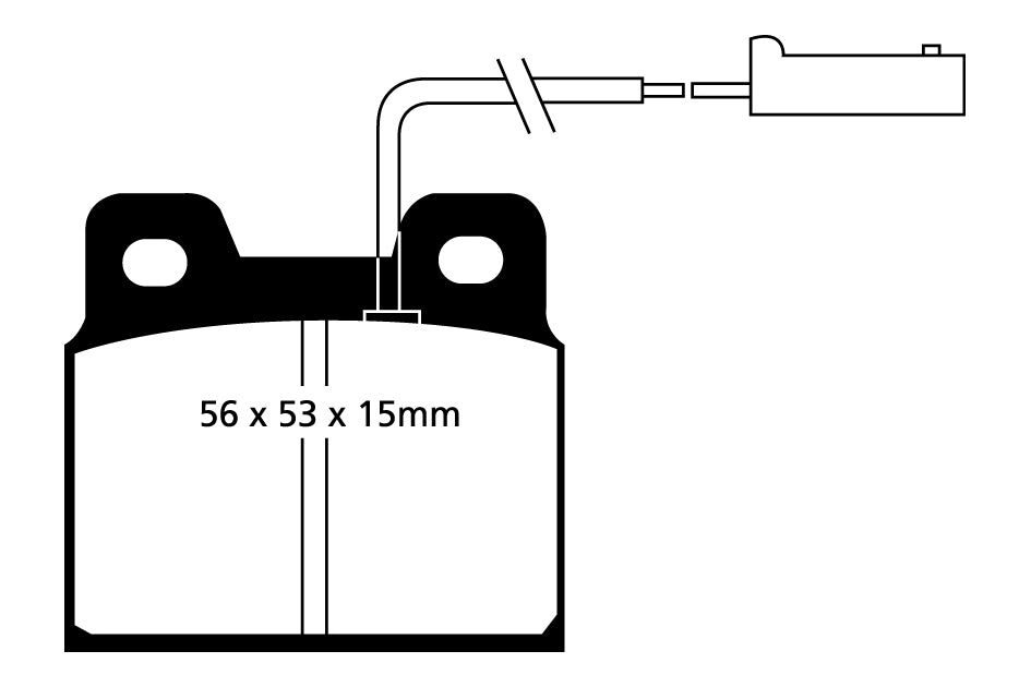 EBC Blackstuff Bremsbeläge Hinterachse DP916 ohne R90 für Alfa Romeo 75 45444 (81kw/ 110PS) Baujahr: 05/85-09/89 mit HSN TSN: 4114 318