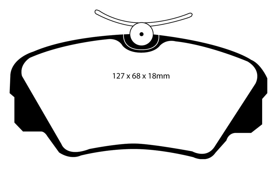 EBC Redstuff Bremsbeläge Vorderachse DP3937C mit R90 für Opel Omega B 2.5 TD (96kw/ 130PS) Baujahr: 04/94-07/03 mit HSN TSN: 0039 908