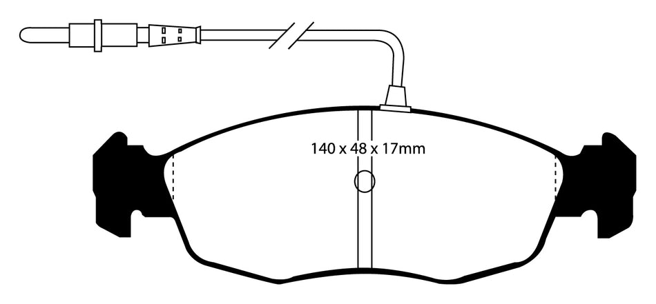 EBC Bluestuff NDX Bremsbeläge Vorderachse DP5948NDX mit R90 für Citroën Xsara 1.4i (55kw/ 75PS) Baujahr: 04/97-03/05 mit HSN TSN: 3001 641