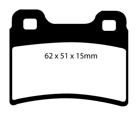 EBC Greenstuff 2000 Bremsbeläge Hinterachse DP2953 ohne R90 für Ford Escort 5 1.8 16V XR3i (96kw/ 130PS) Baujahr: 02/92-12/92 mit HSN TSN: 0928 811