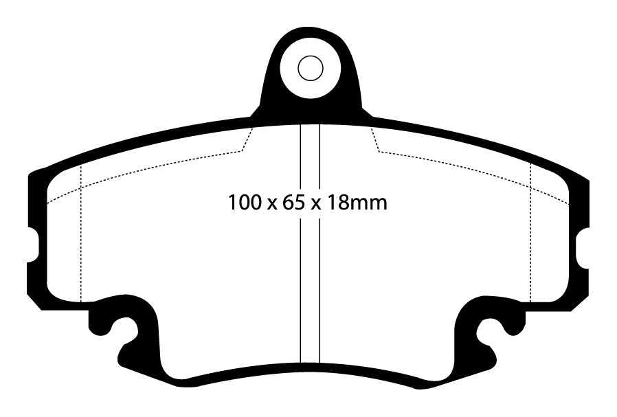EBC Blackstuff Bremsbeläge Vorderachse DP959 mit R90 für Renault Clio 1 45323 (40kw/ 54PS) Baujahr: 01/96-09/98 mit HSN TSN: 3004 570