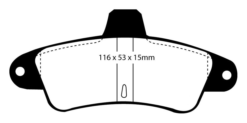 EBC Blackstuff Bremsbeläge Hinterachse DP960 mit R90 für Ford Mondeo 1 2.0i 16V (100kw/ 136PS) Baujahr: 02/93-08/96 mit HSN TSN: 0928 836