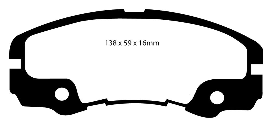 EBC Blackstuff Bremsbeläge Vorderachse DP973/2 mit R90 für Opel Frontera B 2.2 DTI (85kw/ 116PS) Baujahr: 10/98-09/02 mit HSN TSN: 0035 370