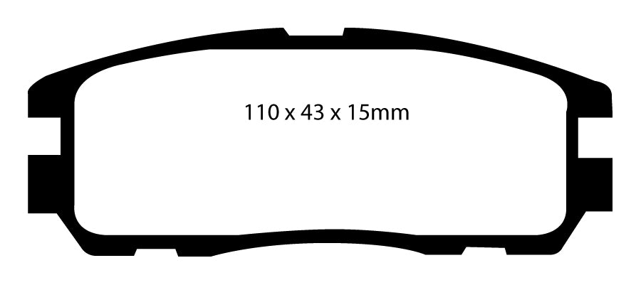 EBC Blackstuff Bremsbeläge Hinterachse DP974 mit R90 für Opel Frontera B 3.2i (151kw/ 205PS) Baujahr: 10/98- mit HSN TSN: 0035 372