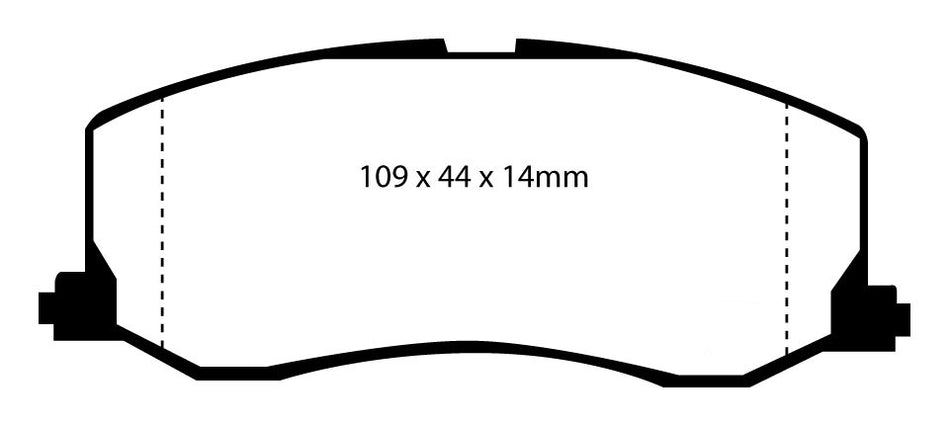 EBC Blackstuff Bremsbeläge Vorderachse DP977 ohne R90 für Suzuki Swift 2 1.0i (40kw/ 54PS) Baujahr: 03/89-12/91 mit HSN TSN: 7102 322