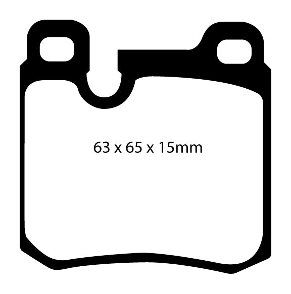 EBC Yellowstuff Bremsbeläge Hinterachse DP4996R mit R90 für Porsche 911 3.6 Carrera 4 (184kw/ 250PS) Baujahr: 05/89-05/94 mit HSN TSN: 0583 423