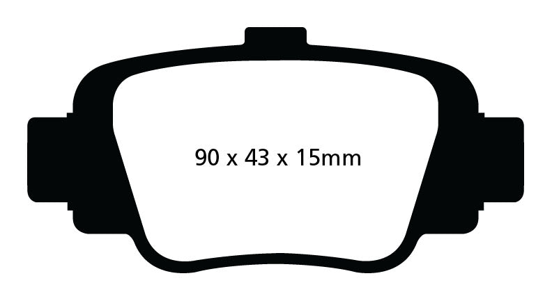 EBC Blackstuff Bremsbeläge Hinterachse DP998 ohne R90 für Nissan Micra II 1.0i 16V (44kw/ 60PS) Baujahr: 09/00-02/03 mit HSN TSN: 9648 366