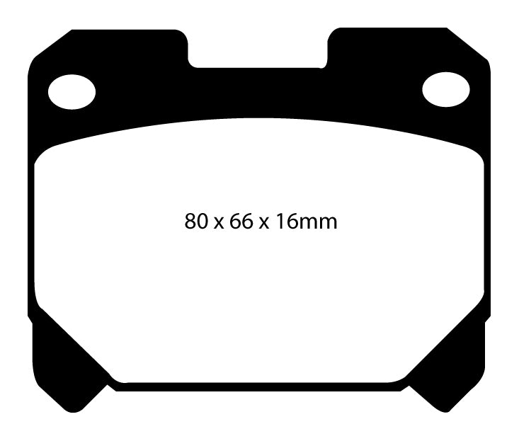 EBC Redstuff Bremsbeläge Hinterachse DP31005C ohne R90 für Toyota Supra 2 3.0i Bi-Turbo (243kw/ 330PS) Baujahr: 05/93-08/98 mit HSN TSN: 7104 262